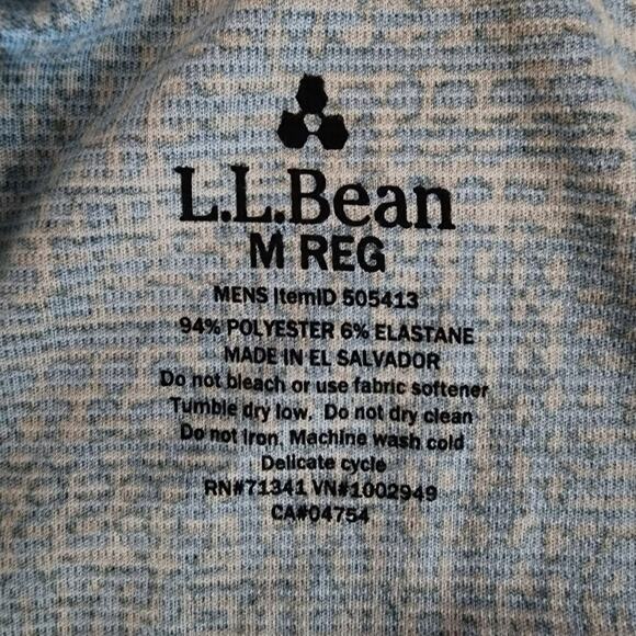 L.L. Bean Midweight Geometric Print (Rare) 1/4 Zip Base Layer | Men's M-Reg - Picture 11 of 12